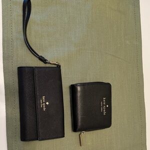 Kate Spade Black Men's Wallet and Clutch Set